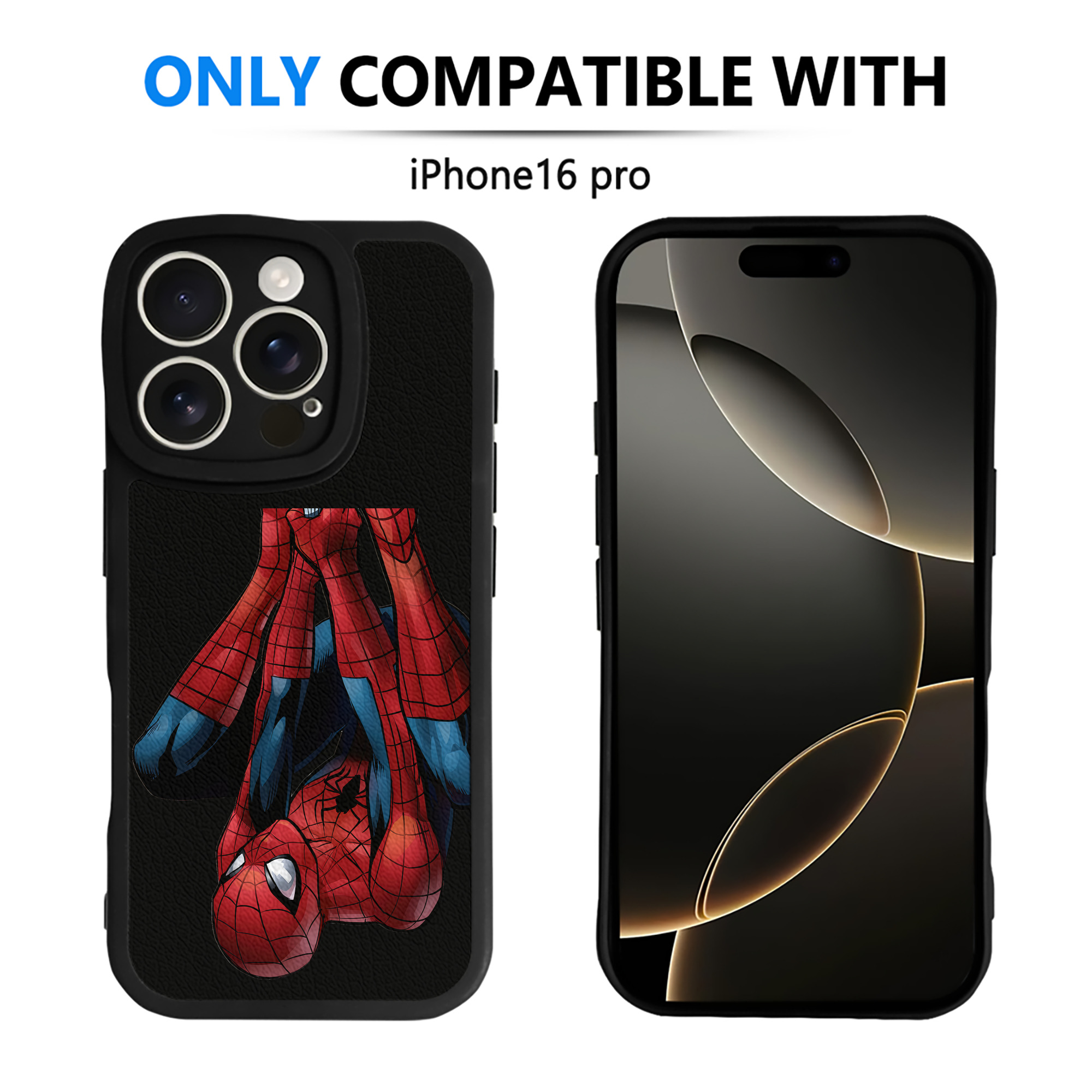 Spider Man スパイダーマン 【iPhone 16シリーズ対応】シリコンスマホケース（レザー調） 材質：シリコン